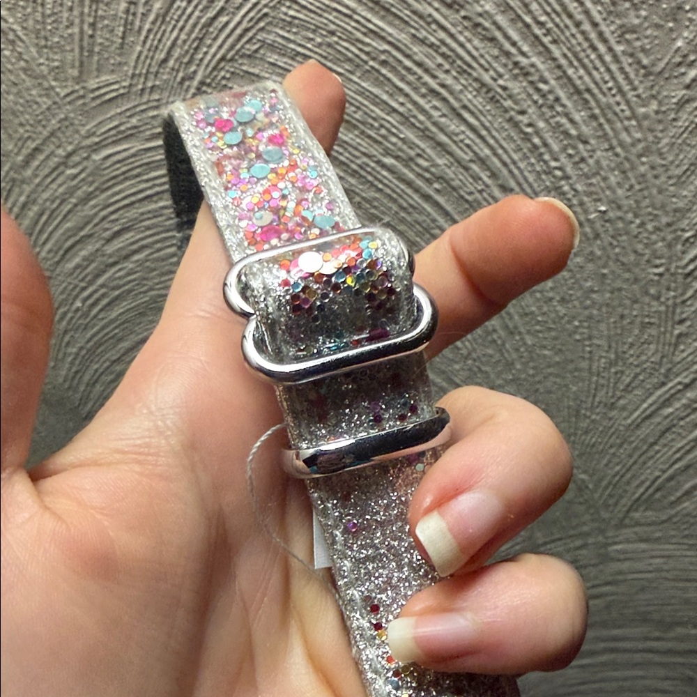 Packed Party Glittery Silver and Pink Dog Collar - Picture 7 of 11